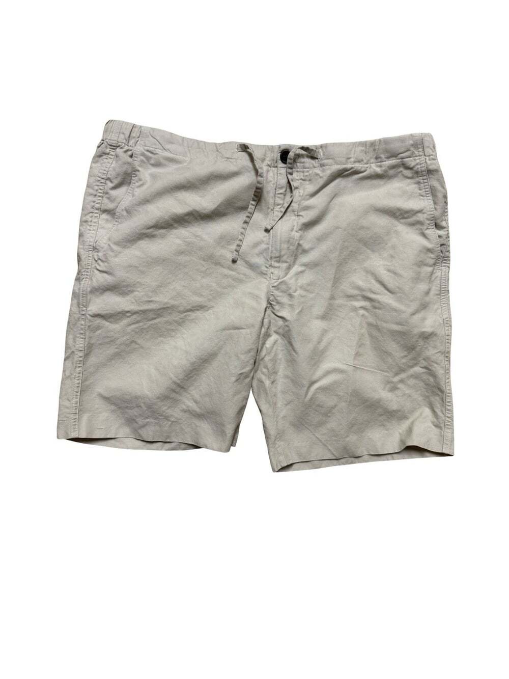 Murano Baird McNutt Linen Cotton Drawstring Shorts Beige Men’s Flat Front